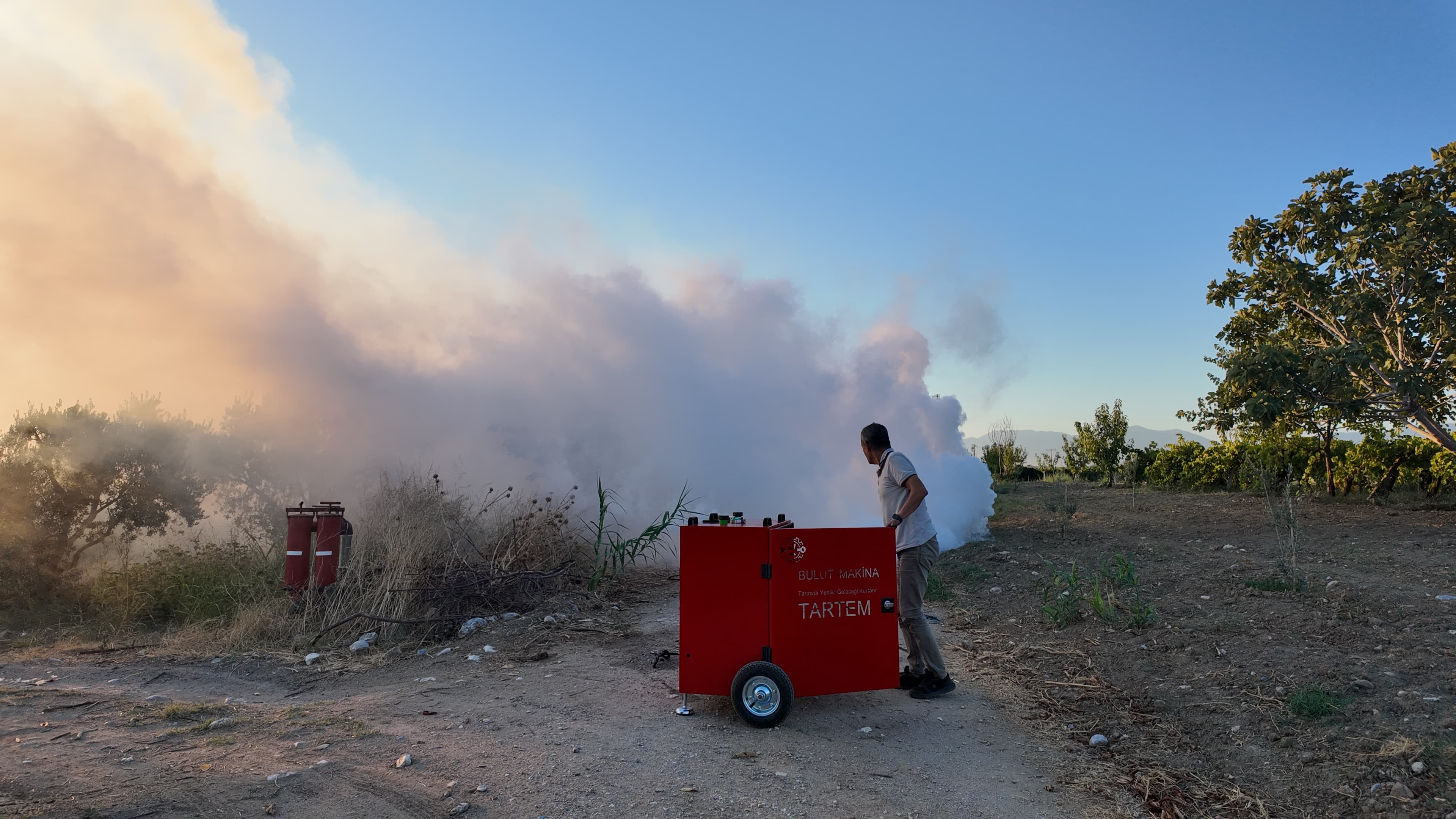 EcoFrostGuard protecting crops at sunrise